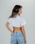WHITE T-SHIRT CROP