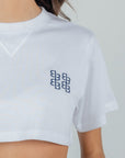 WHITE T-SHIRT CROP