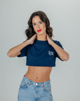 BLUE T-SHIRT CROP