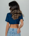 BLUE T-SHIRT CROP