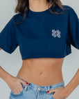 BLUE T-SHIRT CROP