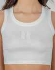 WHITE CROP TOP