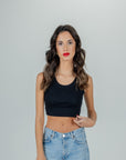 BLACK CROP TOP