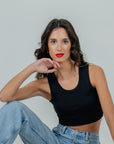 BLACK CROP TOP